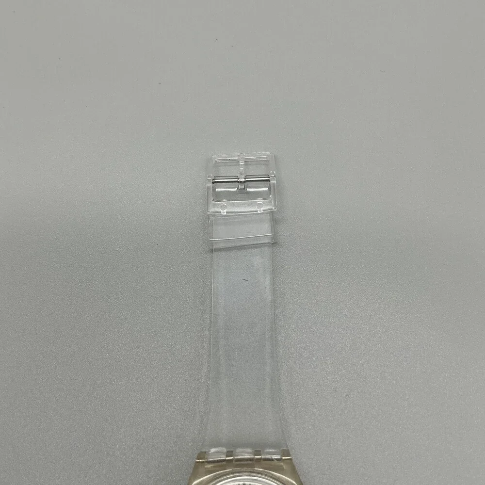 Vintage Swatch Melted Minutes Mens Watch 34mm Silver Skeleton Dial New Battery